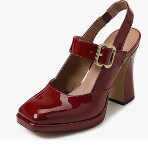 Elegant Red Patent Leather Heels